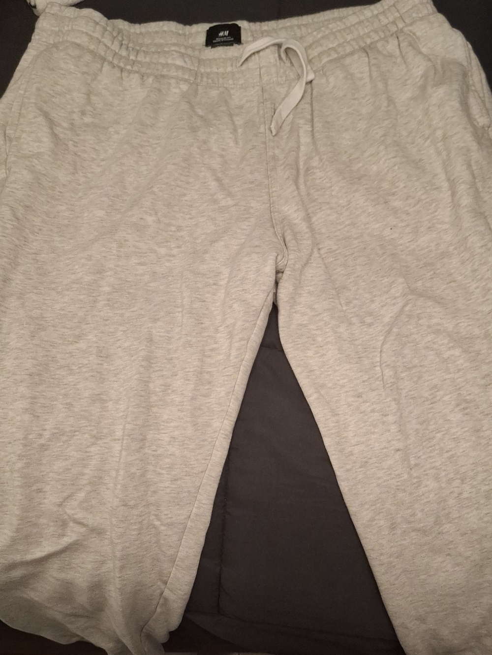 H&M Men's Light Gray Sweatpants - Drawstring Waist